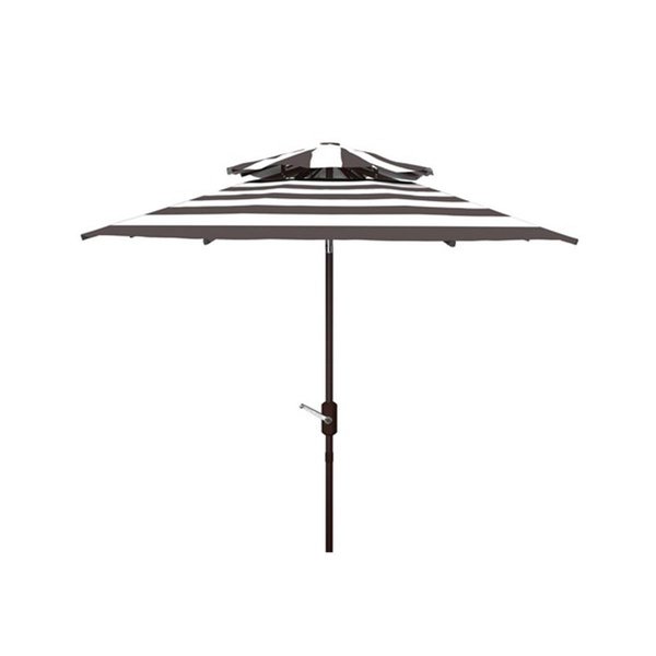 Safavieh 9 ft. Iris Fashion Doubletop Umbrella, Grey & White PAT8204D